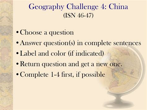 Geography Challenge 4 Answers PDF