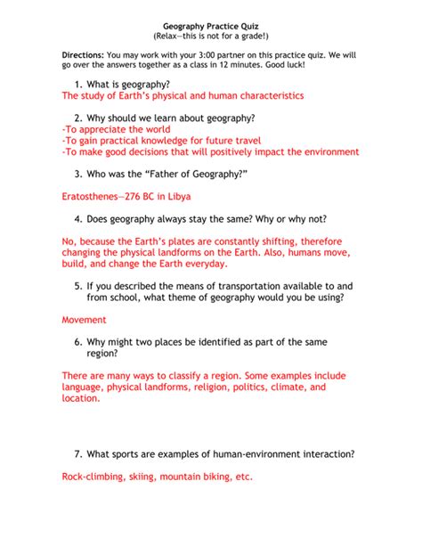 Geography Physical Practical Answer 2014 2015 Reader