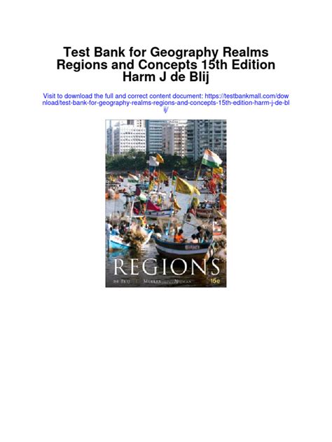 Geography Realms Regions and Concepts 15th Edition Reader