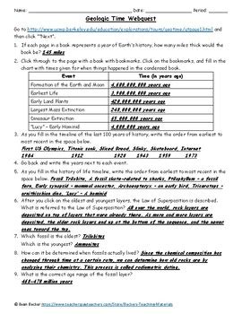 Geologic Time Webquest Answer Key Epub