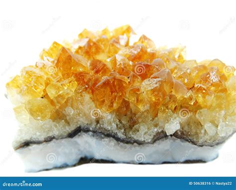 Geological Formation of Tall Citrine Crystals