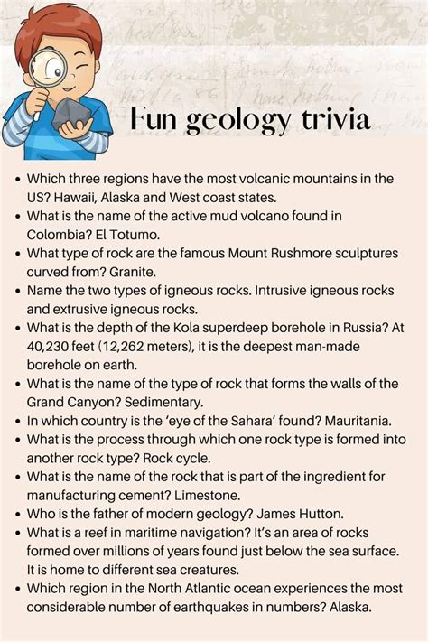 Geology Trivia Questions And Answers Doc