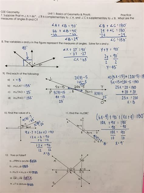 Geometry Assignment Answers Reader