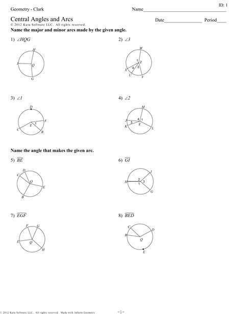 Geometry Assignment Ars And Angles Answers Doc