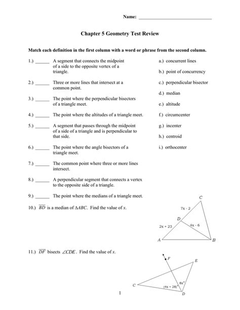 Geometry Chapter 1 Test Answers Questions Reader