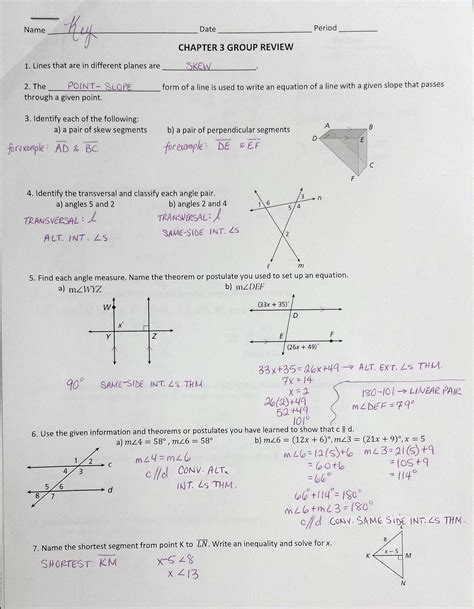 Geometry Chapter 3 Test Answers Kindle Editon