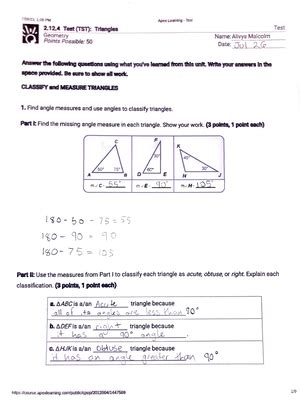 Geometry Chapter 5 Review Answers PDF