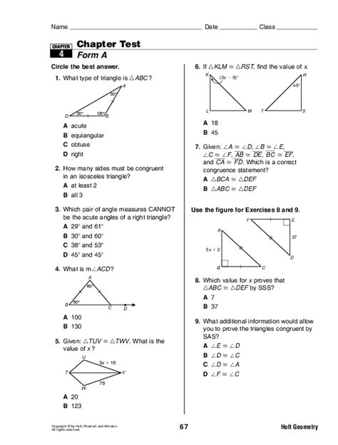 Geometry Chapter 8 Resource Book Answers Reader