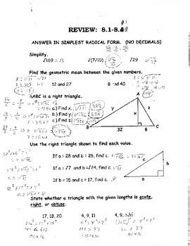 Geometry Chapter 8 Resource Book Answers Reader