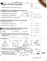 Geometry Chapter 8 Test Form 2a Answers Kindle Editon