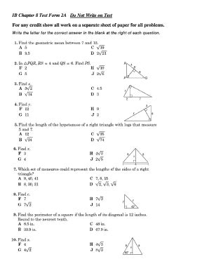 Geometry Chapter11 Area Quiz A Answer Key Free Ebook PDF