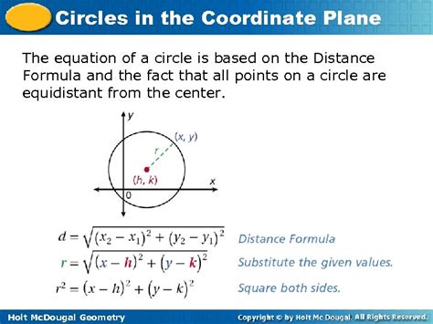 Geometry Circles In The Coordinate Plane Answers Doc