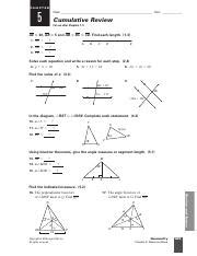 Geometry Cumulative Review Chapters 1 5 Answers Kindle Editon