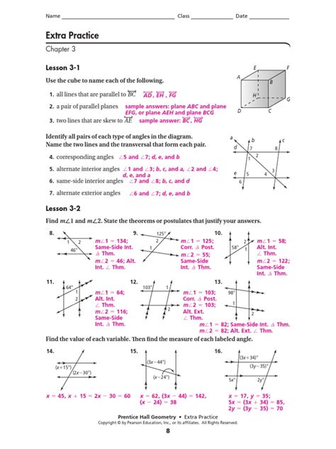 Geometry Cumulative Review Chapters 3 Answers PDF
