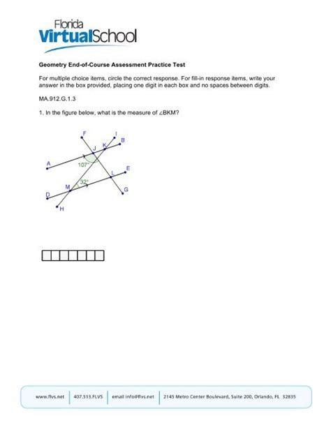 Geometry Eoc Practice Test Answers Flvs Kindle Editon