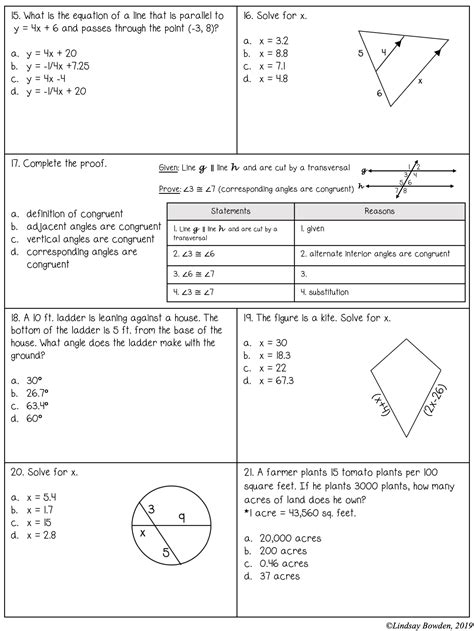 Geometry Final Study Guide Answer Key Kindle Editon