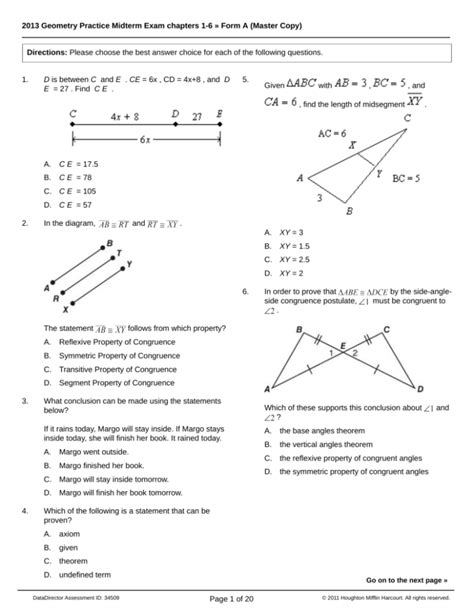 Geometry Houghton Mifflin Test 37 Answers Review Doc