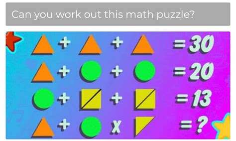 Geometry Puzzles Games With Answer Reader