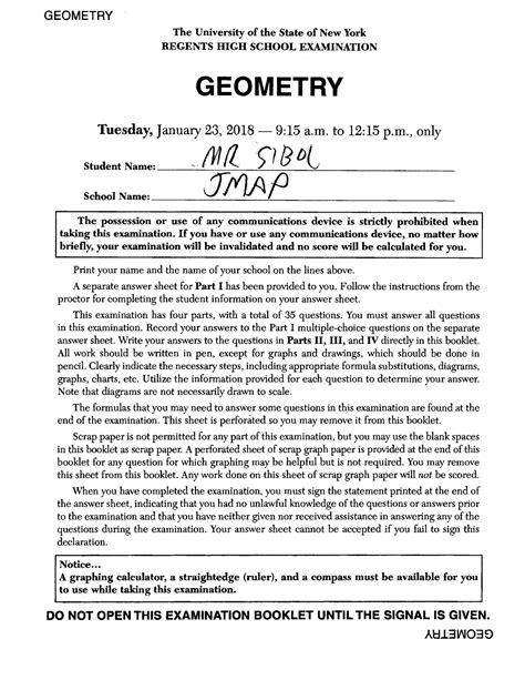 Geometry Regents Exam January 2013 Answer Key Epub