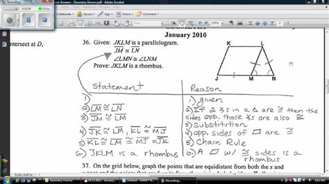 Geometry Regents January 2010 Answers And Explanations PDF