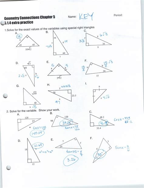 Geometry Similarity Quiz With Answer Key Reader