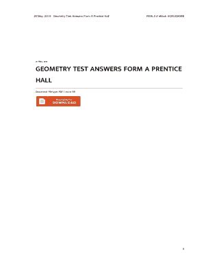 Geometry Test Answers Form Doc