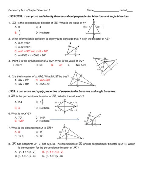 Geometry Test With Answers PDF