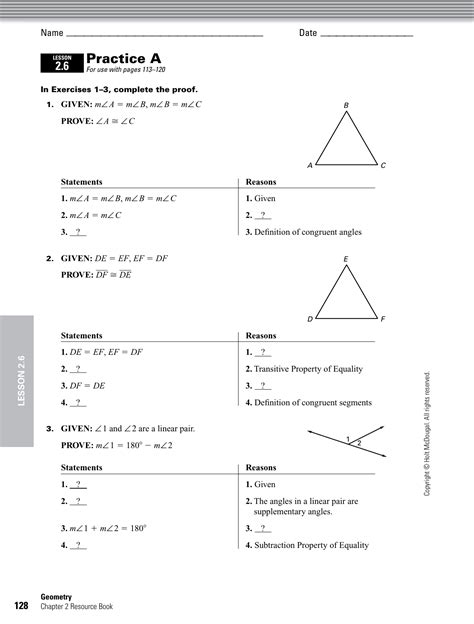 Geometry Worksheet Answers Mcdougal Littell Reader