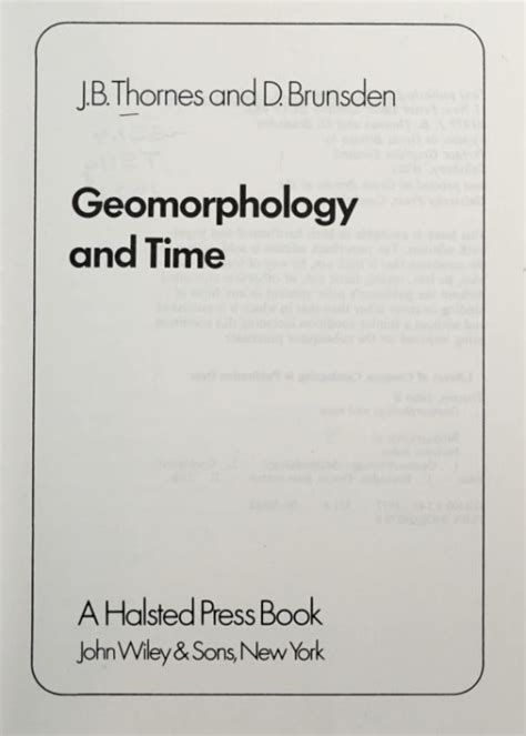 Geomorphology and Time Kindle Editon