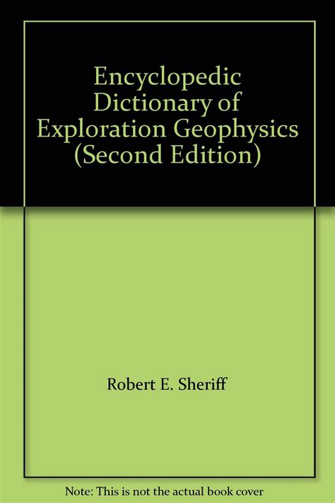 Geophysics Dictionary By Sheriff Ebook Kindle Editon