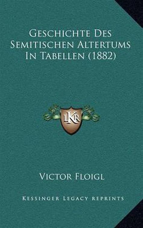 Geschichte Des Semitischen Altertums In Tabellen PDF