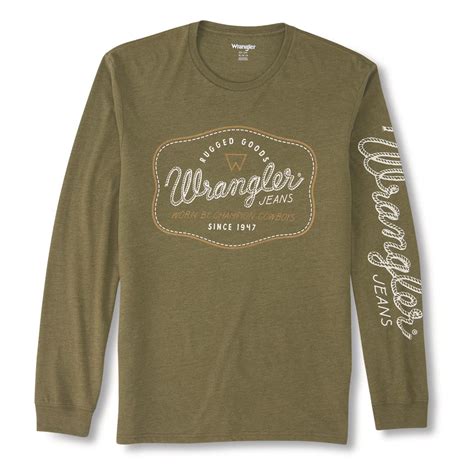 Get Out and Explore in Style with Wrangler Long Sleeve T-Shirts