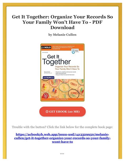 Get Together Organize Records Family Kindle Editon