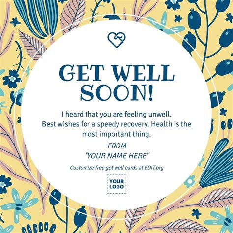 Get Well Card Template