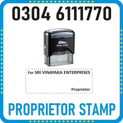 Get Your Custom Proprietor Rubber Stamp Sample Today!