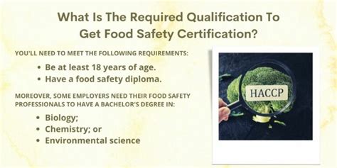 Get a food safety certification: