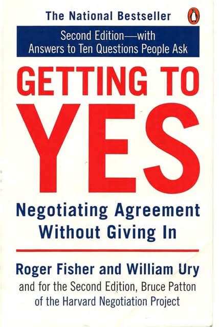 Getting To Yes Negotiating Agreement Without Giving In Pdf Doc