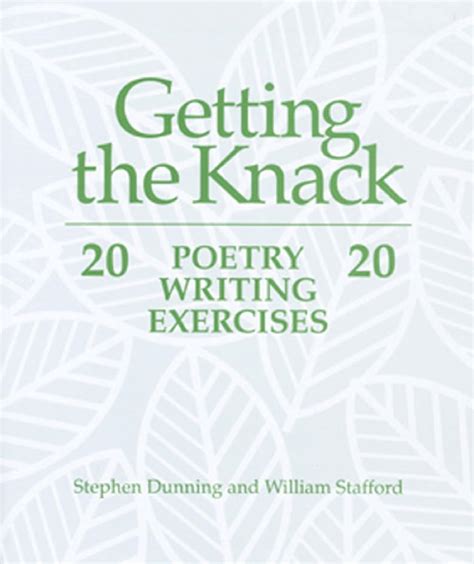 Getting the Knack 20 Poetry Writing Exercises 20 Doc