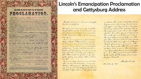 Gettysburg Address and Emancipation Proclamation