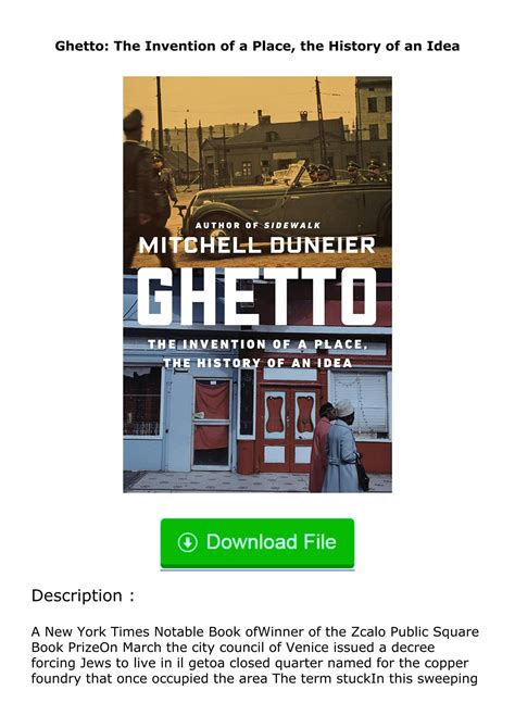 Ghetto The Invention of a Place the History of an Idea PDF