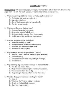 Ghost Cadet Comprehension Questions And Answers Reader