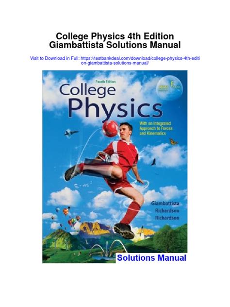 Giambattista College Physics Solutions Kindle Editon