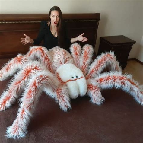 Giant stuffed spiders are a lot of fun.