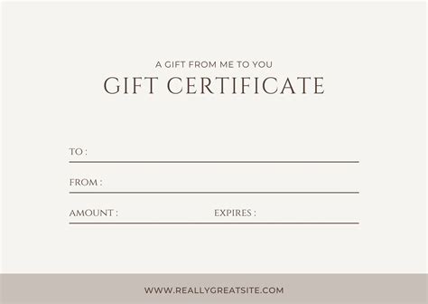Gift Certificate Free Template