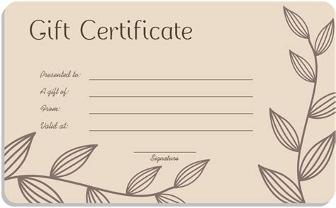 Gift Certificate Templates For Word