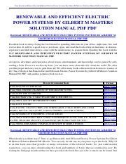 Gilbert Masters Solution Manual Doc