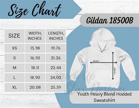 Gildan Kids Size Chart