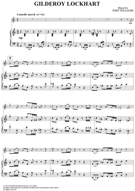 Gilderoy Lockhart Alto Saxophone PDF