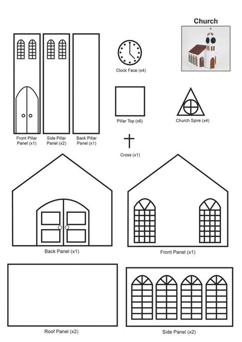 Gingerbread Chapel Template
