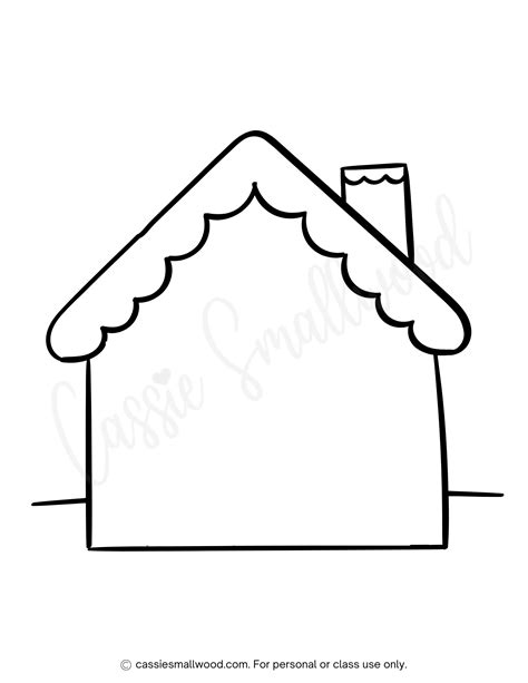 Gingerbread House Outline Printable